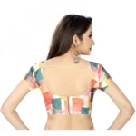 Women's Satin Silk, Inner-Cotton Full Stitched Padded Blouse (Choktha)