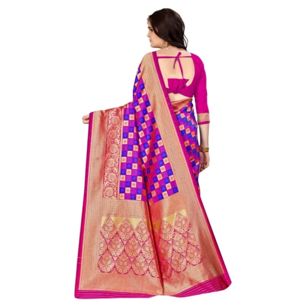 Women's Banarasi Silk Saree (Multi, 5-6mtrs)