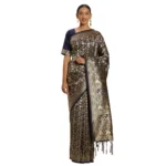 Women's Banarasi Silk Saree (Neavy blue, 5-6mtrs)