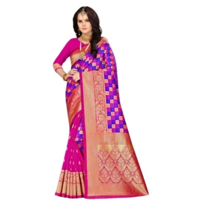 Women's Banarasi Silk Saree (Multi, 5-6mtrs)