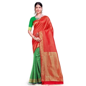 Women's Banarasi Silk Saree (Multi, 5-6mtrs)
