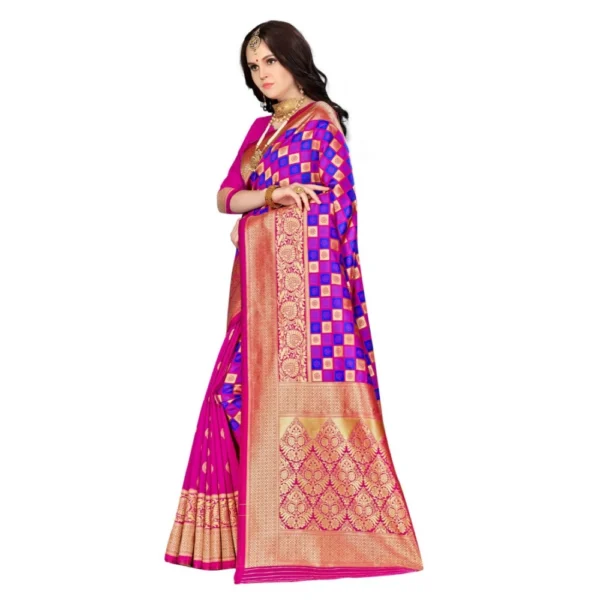 Women's Banarasi Silk Saree (Multi, 5-6mtrs)