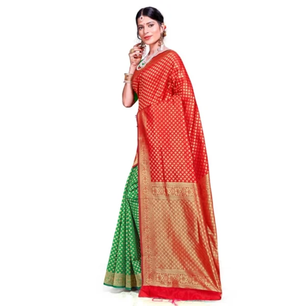 Women's Banarasi Silk Saree (Multi, 5-6mtrs)