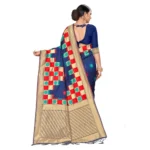 Women's Banarasi Silk Saree (Neavy blue, 5-6mtrs)