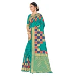 Women's Banarasi Silk Saree (Green, 5-6mtrs)