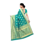 Women's Jacquard Silk Saree With Blouse (Rama,6-3 Mtrs)