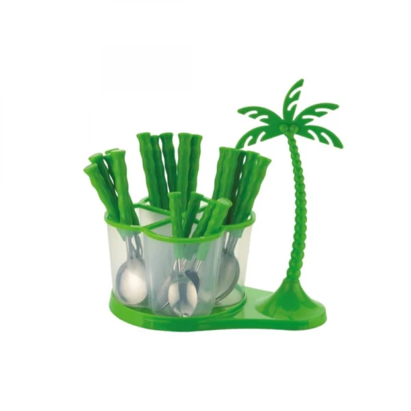 Generic Dining and Cutlery Set with Coconut Tree Design stand