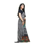Women's Georgette Saree(Black,5-6 Mtrs)