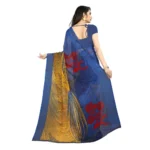Women's Georgette Saree(Blue,5-6 Mtrs)