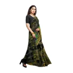 Women's Georgette Saree(Green,5-6 Mtrs)