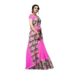 Women's Georgette Saree(Pink,5-6 Mtrs)