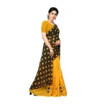 Women's Georgette Saree(Yellow,5-6 Mtrs)