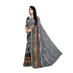 Women's Georgette Saree(Black,5-6 Mtrs)