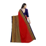 Women's Georgette Saree(Red,5-6 Mtrs)