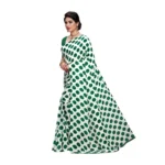 Women's Georgette Saree(W.Green,5-6 Mtrs)