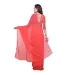 Women's Dyed Saree(Peach,5-6 Mtrs)