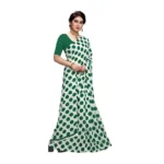 Women's Georgette Saree(W.Green,5-6 Mtrs)