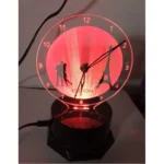 Generic Eiffel Tower with Love Couple Clock With Night Lamp