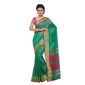 Women's Tussar Silk Saree(Green,5-6 Mtrs)