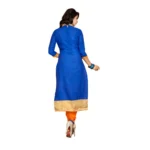 Women's Cotton Unstitched Salwar Suit-Material With Dupatta (Blue,2.2 Mtrs)