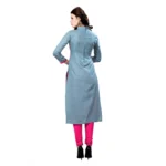 Women's Cotton Unstitched Salwar Suit-Material With Dupatta (Grey ,2.3 Mtrs)