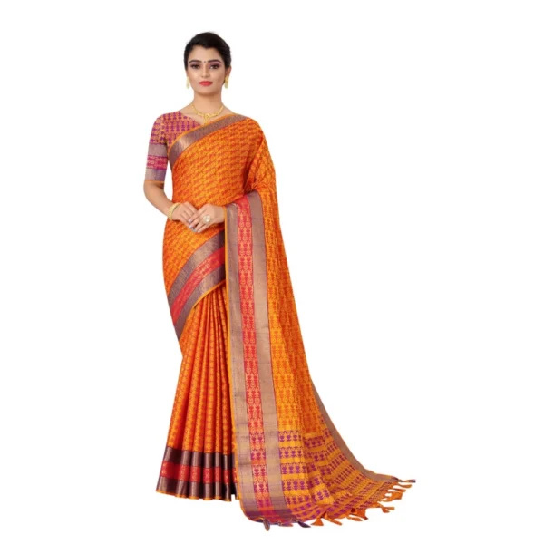Women's Tansui Silk Saree(Mustard ,5-6Mtrs)