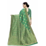 Women's Jacquard Saree (Green ,5-6Mtrs)