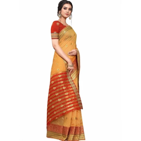 Women's Cotton_Silk Saree (Mustard ,5-6Mtrs)