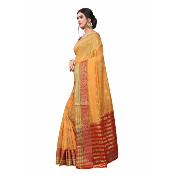 Women's Cotton_Silk Saree (Mustard ,5-6Mtrs)
