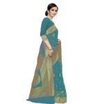 Women's Jacquard Saree (Rama ,5-6Mtrs)