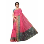 Women's Cotton_Silk Saree (Peach ,5-6Mtrs)