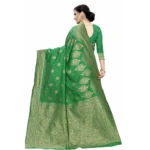 Women's Jacquard Saree (Green ,5-6Mtrs)