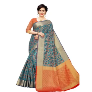 Women's Jacquard Saree (Multi ,5-6Mtrs)