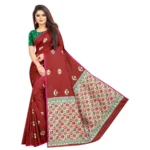 Women's Jacquard Saree (Maroon ,5-6Mtrs)