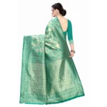 Women's Banarasi Silk Jacquard Saree (Green ,5-6Mtrs)