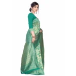 Women's Banarasi Silk Jacquard Saree (Green ,5-6Mtrs)