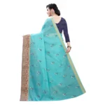 Women's Soft Cotton Silk Saree(Sea Green ,5-6Mtrs)