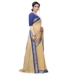 Women's Vichitra Silk Saree(Beige ,5-6Mtrs)