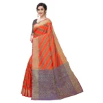 Women's Jacquard Woven Saree(Red ,5-6Mtrs)