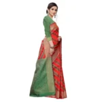 Women's Jacquard Woven Saree(Red ,5-6Mtrs)