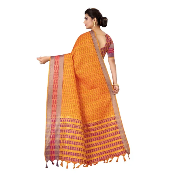 Women's Tansui Silk Saree(Mustard ,5-6Mtrs)