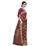 Women's Jacquard Saree (Maroon ,5-6Mtrs)