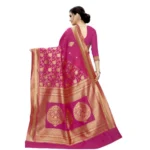 Women's Jacquard Saree (Rani ,5-6Mtrs)