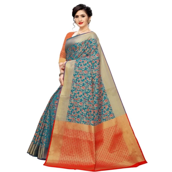 Women's Jacquard Saree (Multi ,5-6Mtrs)