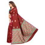 Women's Jacquard Saree (Maroon ,5-6Mtrs)