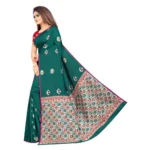 Women's Jacquard Saree (Dark Green ,5-6Mtrs)