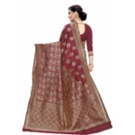 Women's Jacquard Saree (Maroon ,5-6Mtrs)