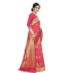 Women's Jacquard Saree (Pink ,5-6Mtrs)
