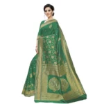Women's Jacquard Saree (Green ,5-6Mtrs)