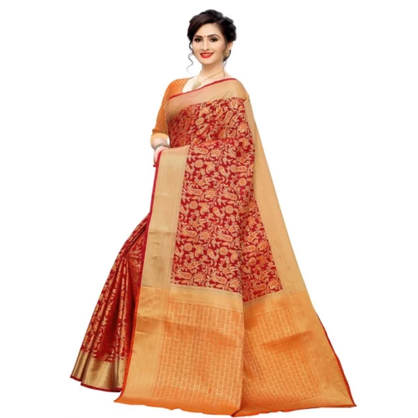 Women's Jacquard Saree (Multi ,5-6Mtrs)